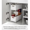 image:imageYAMAZAKI Home 2Tier Storage Basket UnderSink Storage ABS Plastic White  Twotier sliding baskets organizer rack designed for pantry or undersink storage Sturdy organizationWhite