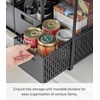 image:imageYAMAZAKI Home 2Tier Storage Basket UnderSink Storage ABS Plastic White  Twotier sliding baskets organizer rack designed for pantry or undersink storage Sturdy organizationBlack