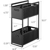 image:imageYAMAZAKI Home 2Tier Storage Basket UnderSink Storage ABS Plastic White  Twotier sliding baskets organizer rack designed for pantry or undersink storage Sturdy organizationBlack