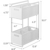 image:imageYAMAZAKI Home 2Tier Storage Basket UnderSink Storage ABS Plastic White  Twotier sliding baskets organizer rack designed for pantry or undersink storage Sturdy organizationWhite