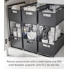 image:imageYAMAZAKI Home 2Tier Storage Basket UnderSink Storage ABS Plastic White  Twotier sliding baskets organizer rack designed for pantry or undersink storage Sturdy organizationBlack