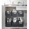 image:imageYAMAZAKI Home 2Tier Storage Basket UnderSink Storage ABS Plastic White  Twotier sliding baskets organizer rack designed for pantry or undersink storage Sturdy organizationBlack