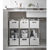 image:imageYAMAZAKI Home 2Tier Storage Basket UnderSink Storage ABS Plastic White  Twotier sliding baskets organizer rack designed for pantry or undersink storage Sturdy organizationWhite