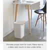 image:imageYAMAZAKI Home Como Como Modern Slim Square Trash Can Garbage Waste Basket for Bathroom Kitchen  Abs Plastic  Modern slim square garbage waste basket Durable ABS plastic construction Ideal for compact bathroom and kitchen spacesWhite