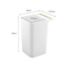 image:imageYAMAZAKI Home Como Como Modern Slim Square Trash Can Garbage Waste Basket for Bathroom Kitchen  Abs Plastic  Modern slim square garbage waste basket Durable ABS plastic construction Ideal for compact bathroom and kitchen spacesWhite