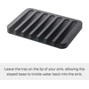 image:imageYAMAZAKI Home Flow Soap Tray  Silicone Holder Dish for Sink  Silicone  Sloped base directs water back into the sink to keep counters dry Easytoclean design requires no assembly Saves space