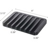 image:imageYAMAZAKI Home Flow Soap Tray  Silicone Holder Dish for Sink  Silicone  Sloped base directs water back into the sink to keep counters dry Easytoclean design requires no assembly Saves space