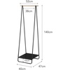 image:imageYAMAZAKI Home Freestanding Coat Hanger Clothes Rack with Shelf Steel One Size White  Freestanding coat hanger features a steel frame and bottom shelf Spacesaving vertical organization Easy to assembleBlack