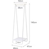 image:imageYAMAZAKI Home Freestanding Coat Hanger Clothes Rack with Shelf Steel One Size White  Freestanding coat hanger features a steel frame and bottom shelf Spacesaving vertical organization Easy to assembleWhite