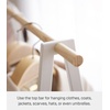 image:imageYAMAZAKI Home Freestanding Coat Hanger Clothes Rack with Shelf Steel One Size White  Freestanding coat hanger features a steel frame and bottom shelf Spacesaving vertical organization Easy to assembleWhite