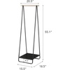 image:imageYAMAZAKI Home Freestanding Coat Hanger Clothes Rack with Shelf Steel One Size White  Freestanding coat hanger features a steel frame and bottom shelf Spacesaving vertical organization Easy to assembleBlack
