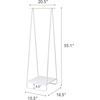 image:imageYAMAZAKI Home Freestanding Coat Hanger Clothes Rack with Shelf Steel One Size White  Freestanding coat hanger features a steel frame and bottom shelf Spacesaving vertical organization Easy to assembleWhite
