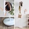 image:imageYAMAZAKI Home Freestanding Coat Rack Stand  Modern Coat Tree with Wooden Hooks Standing Coat Hanger for Entryway Sturdy Weighted Base Steel White Easy Assembly  Modern coat tree stand and standing coat hanger for entryways Durable steel construction Easy assembly Smart space saverWhite
