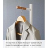 image:imageYAMAZAKI Home Freestanding Coat Rack with Weighted Base Wood Pegs White  Modern freestanding coat hook hanger designed for entryways offices or bedrooms Sturdy weighted base Easy assemblyWhite