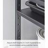 image:imageYAMAZAKI Home Kitchen Storage Rack 3Tier Adjustable Shelves Steel White  Three Heavyduty steel shelves hold hot plates and pans Helps keep everyday spaces organized Suits modern home storageBlack