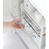 image:imageYAMAZAKI Home Kitchen Storage Rack 3Tier Adjustable Shelves Steel White  Three Heavyduty steel shelves hold hot plates and pans Helps keep everyday spaces organized Suits modern home storageWhite