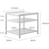 image:imageYAMAZAKI Home Kitchen Storage Rack 3Tier Adjustable Shelves Steel White  Three Heavyduty steel shelves hold hot plates and pans Helps keep everyday spaces organized Suits modern home storageWhite