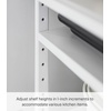 image:imageYAMAZAKI Home Kitchen Storage Rack 3Tier Adjustable Shelves Steel White  Three Heavyduty steel shelves hold hot plates and pans Helps keep everyday spaces organized Suits modern home storageWhite