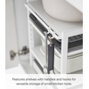 image:imageYAMAZAKI Home Kitchen Storage Rack 3Tier Adjustable Shelves Steel White  Three Heavyduty steel shelves hold hot plates and pans Helps keep everyday spaces organized Suits modern home storageWhite
