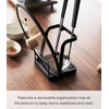 image:imageYAMAZAKI Home Lid and Ladle Stand Large Kitchen Utensil Organizer Black  Versatile kitchen stand for utensils lids and cookbooks Compact design with a removable drip tray Home chef must haveBlack