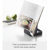 image:imageYAMAZAKI Home Lid and Ladle Stand Large Kitchen Utensil Organizer Black  Versatile kitchen stand for utensils lids and cookbooks Compact design with a removable drip tray Home chef must haveBlack