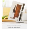 image:imageYAMAZAKI Home Lid and Ladle Stand Large Kitchen Utensil Organizer Black  Versatile kitchen stand for utensils lids and cookbooks Compact design with a removable drip tray Home chef must haveWhite