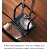 image:imageYAMAZAKI Home Lid and Ladle Stand Large Kitchen Utensil Organizer Black  Versatile kitchen stand for utensils lids and cookbooks Compact design with a removable drip tray Home chef must haveBlack