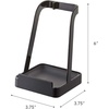 image:imageYAMAZAKI Home Lid and Ladle Stand Large Kitchen Utensil Organizer Black  Versatile kitchen stand for utensils lids and cookbooks Compact design with a removable drip tray Home chef must haveBlack