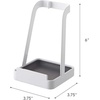 image:imageYAMAZAKI Home Lid and Ladle Stand Large Kitchen Utensil Organizer Black  Versatile kitchen stand for utensils lids and cookbooks Compact design with a removable drip tray Home chef must haveWhite