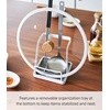 image:imageYAMAZAKI Home Lid and Ladle Stand Large Kitchen Utensil Organizer White  Versatile kitchen stand for utensils lids and cookbooks Compact design with a removable drip tray Home chef must have