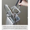 image:imageYAMAZAKI Home Lid and Ladle Stand Large Kitchen Utensil Organizer White  Versatile kitchen stand for utensils lids and cookbooks Compact design with a removable drip tray Home chef must have
