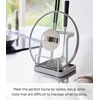 image:imageYAMAZAKI Home Lid and Ladle Stand Large Kitchen Utensil Organizer White  Versatile kitchen stand for utensils lids and cookbooks Compact design with a removable drip tray Home chef must have