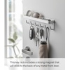 image:imageYAMAZAKI Home Magnetic Key Rack with Tray Steel One Size WhiteWhite