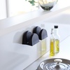 image:imageYAMAZAKI Home Magnetic Silicone Pot Holders Set of 2 Oven Heat Pads Black  Heatresistant silicone oven mitts and durable insulated hot pads Features integrated magnetic storage for easy accessBlack