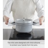 image:imageYAMAZAKI Home Magnetic Silicone Pot Holders Set of 2 Oven Heat Pads Black  Heatresistant silicone oven mitts and durable insulated hot pads Features integrated magnetic storage for easy accessWhite