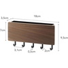 image:imageYAMAZAKI Home Rin Magnetic Wall Organizer  Key Hooks amp Tray for Storage  Steel  WoodWalnut