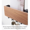 image:imageYAMAZAKI Home Rin Magnetic Wall Organizer  Key Hooks amp Tray for Storage  Steel  WoodWalnut