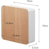 image:imageYAMAZAKI Home Rin Square Magnetic Key Cabinet  Wood Accented Keychain Organizer  Steel  WoodAsh