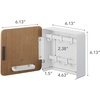 image:imageYAMAZAKI Home Rin Square Magnetic Key Cabinet  Wood Accented Keychain Organizer  Steel  WoodAsh