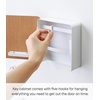 image:imageYAMAZAKI Home Rin Square Magnetic Key Cabinet  Wood Accented Keychain Organizer  Steel  WoodAsh