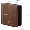 image:imageYAMAZAKI Home Rin Square Magnetic Key Cabinet  Wood Accented Keychain Organizer  Steel  WoodWalnut