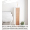 image:imageYAMAZAKI Home Rin Toilet Organizer  Slim Bathroom Storage Shelves  Steel  Wood Ash