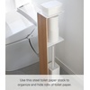 image:imageYAMAZAKI Home Rin Toilet Organizer  Slim Bathroom Storage Shelves  Steel  Wood Ash