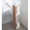 image:imageYAMAZAKI Home Rin Toilet Organizer  Slim Bathroom Storage Shelves  Steel  Wood Ash