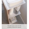 image:imageYAMAZAKI Home Rin Toilet Organizer  Slim Bathroom Storage Shelves  Steel  Wood Ash