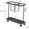 image:imageYAMAZAKI Home Rolling Fitness Rack with Adjustable Holder and Hooks White  Slim rolling gym organizer with smoothgliding casters Ideal for home gym workout gear organization Roll out when neededBlack