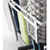 image:imageYAMAZAKI Home Rolling Fitness Rack with Adjustable Holder and Hooks White  Slim rolling gym organizer with smoothgliding casters Ideal for home gym workout gear organization Roll out when neededWhite