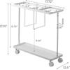 image:imageYAMAZAKI Home Rolling Fitness Rack with Adjustable Holder and Hooks White  Slim rolling gym organizer with smoothgliding casters Ideal for home gym workout gear organization Roll out when neededWhite