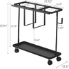 image:imageYAMAZAKI Home Rolling Fitness Rack with Adjustable Holder and Hooks White  Slim rolling gym organizer with smoothgliding casters Ideal for home gym workout gear organization Roll out when neededBlack