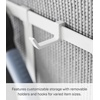image:imageYAMAZAKI Home Rolling Fitness Rack with Adjustable Holder and Hooks White  Slim rolling gym organizer with smoothgliding casters Ideal for home gym workout gear organization Roll out when neededWhite